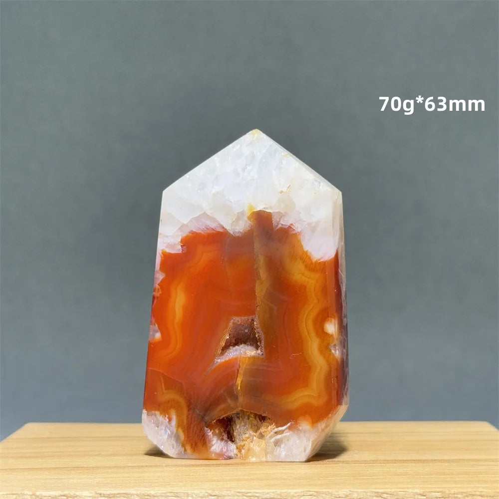 Natural Red Onyx Pillar - Decorative &amp; Healing Stone
