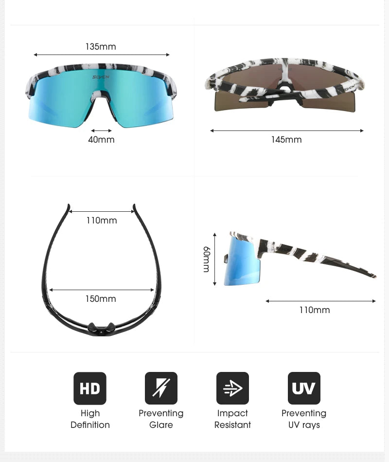 SCVCN Photochromic Sunglasses - Cycling, Sports, UV400 Protection