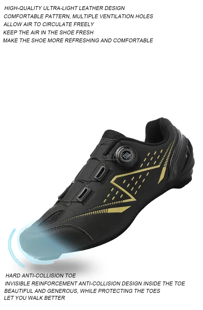 Men's and Women's MTB Racing Cycling Shoes Auto-Lock 2024 White