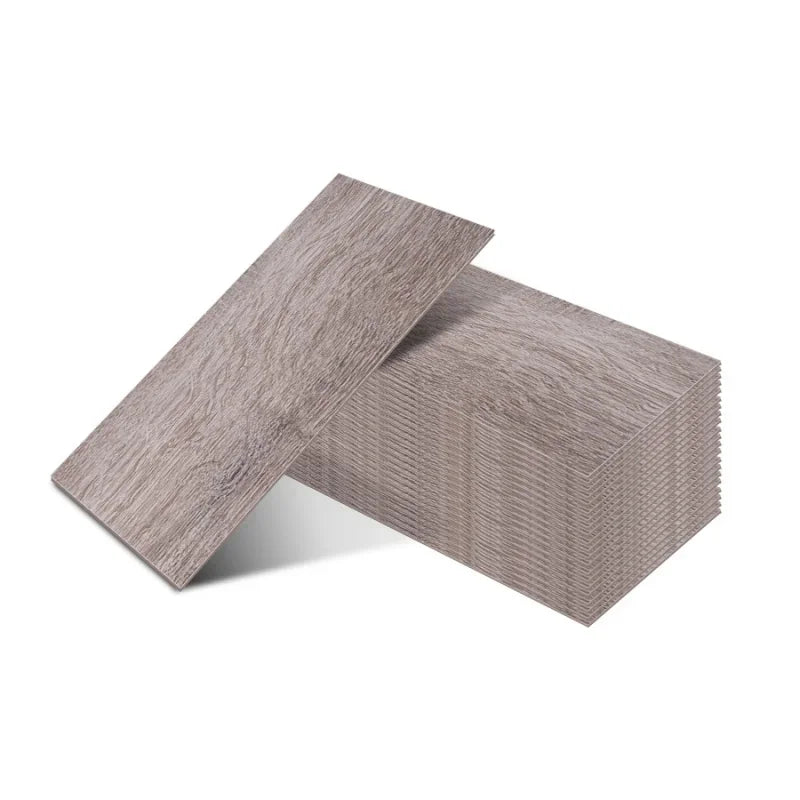 Imitation Wood Grain Self-adhesive Floor Sticker Waterproof for Kitchen Bedroom Living Room Peel and Stick Flooring Home Decor