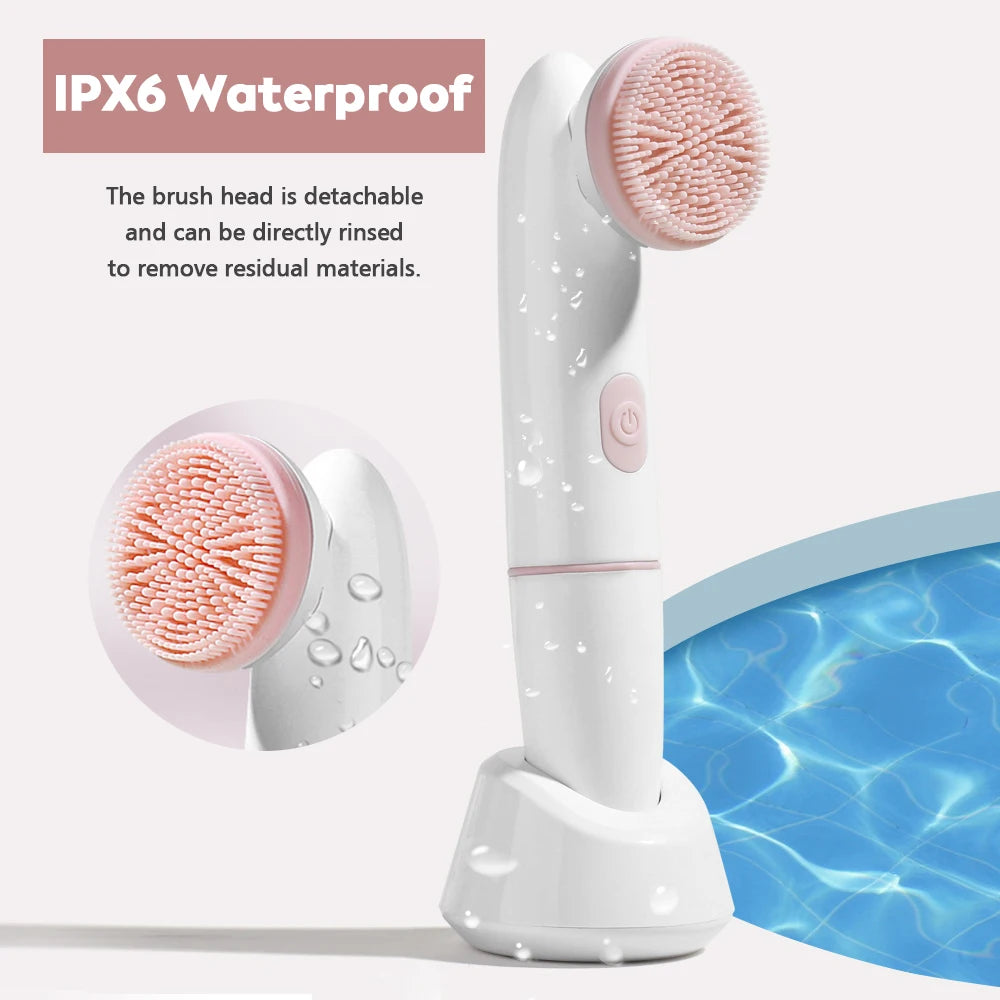 Waterproof Electronic Facial Cleanser with 2 Vibration Modes