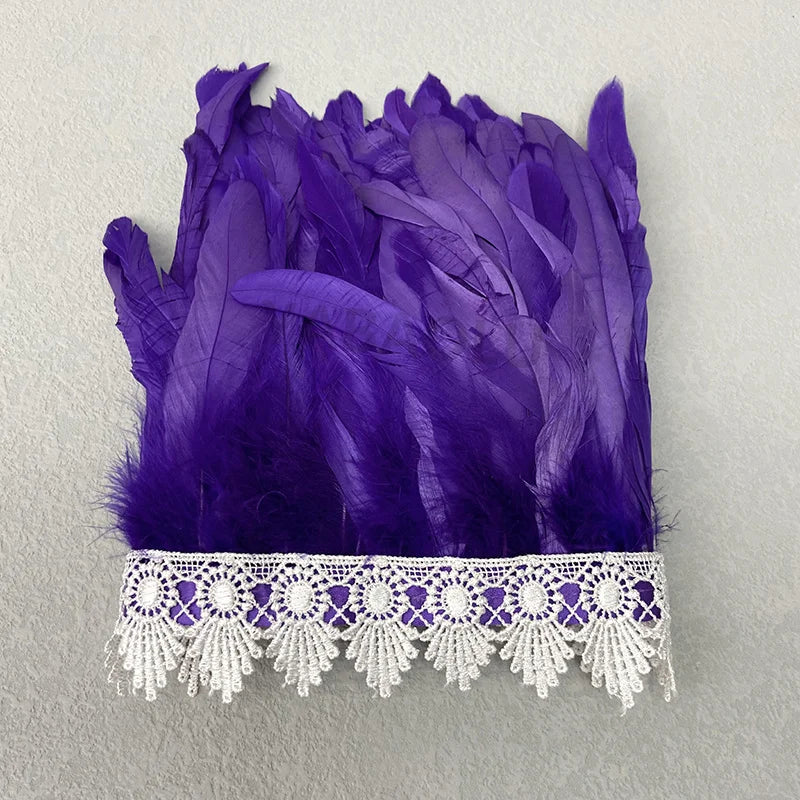 Natural Feather Sleeve Cuffs Gloves Party Cosplay Lace Wrist Cuffs Fur Sleeve Furry Accessories Carnival Stage Show Costume - Daisan Mart