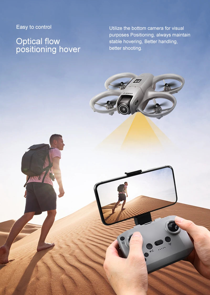 FlyCam Xiaomi D16 8K - Mini Drone Avoiding Obstacles