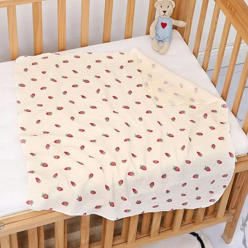 Multi-Purpose Cotton Muslin Newborn Baby Swaddle Blanket For Mother And Baby
