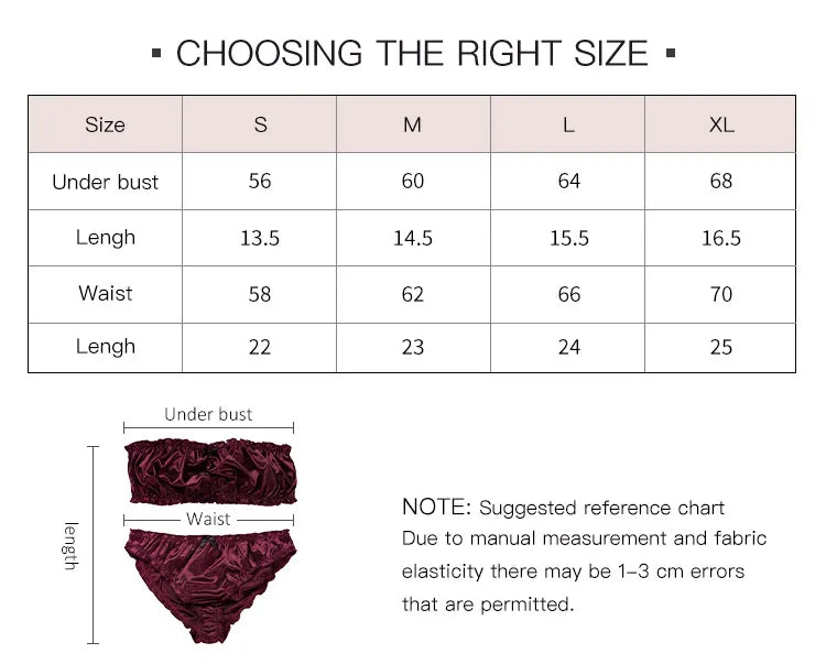 Hot Sale Strapless Underwear Set Bralette Seamless Bra Brasier Tube Top No Pad Bodycon Bandeau 2 Pieces Women Bra Set