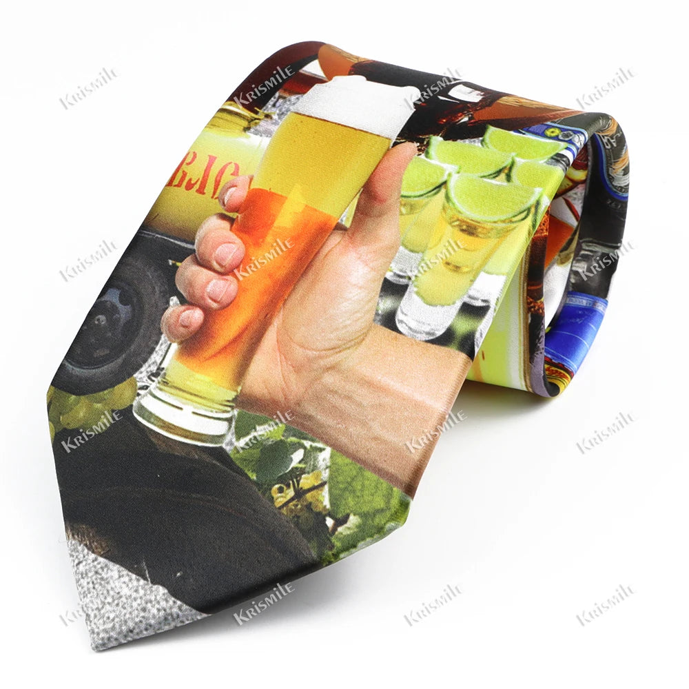 經典藝術圖案真絲領帶，8.5厘米