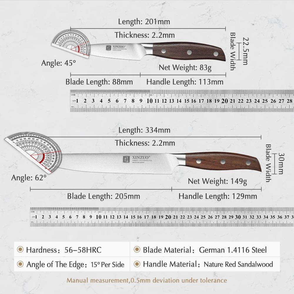 Bộ Dao XINZUO Nhà Bếp Cao Cấp - Sắc Bén & Tiện Dụng