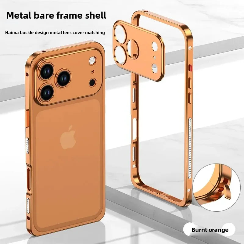 Aluminum alloy Metal Phone Case For iPhone 17 16 Pro Max 17Air Minimalist Support Wireless Charging Ultra-thin Protecitve Case - Daisan Mart