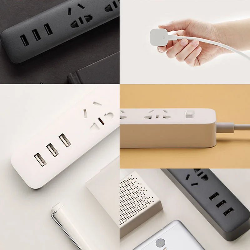 Ổ Điện Thông Minh Xiaomi 3 USB, 3 Ổ Cắm Nhanh Chóng