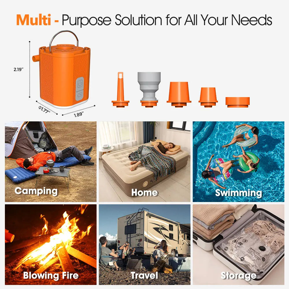 Aerogogo GIGA PUMP Mini Electric Pump - 3 Level Light