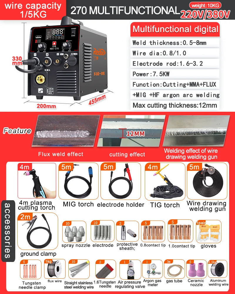 Máy Hàn Nhôm Đa Năng 5in1 Plasma/TIG/MIG/MMA - Daisan Mart