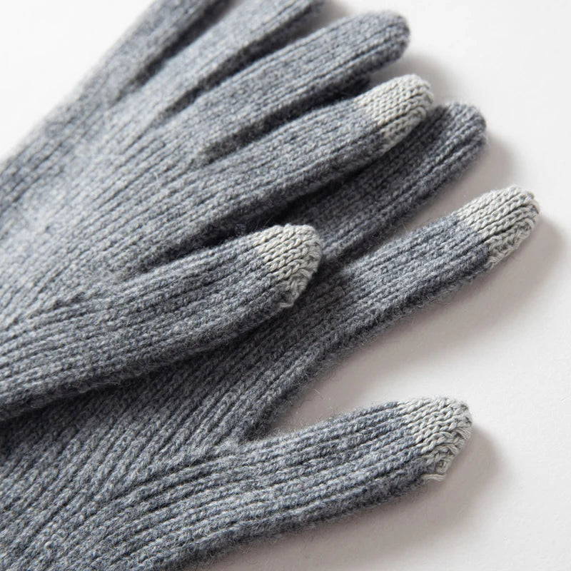 Găng Tay Nữ Len Cashmere Mềm Ấm, Cảm Ứng Mùa Đông - Daisan Mart