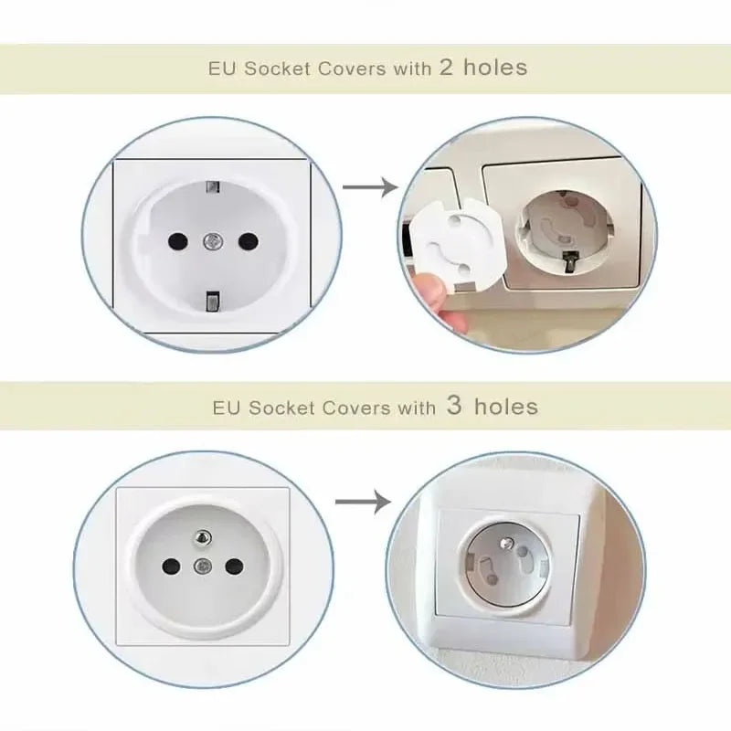 5pcs Kids Sockets Cover Plugs Baby Safety Electric Socket Outlet Plug Protection Children Security Safe Lock Cover