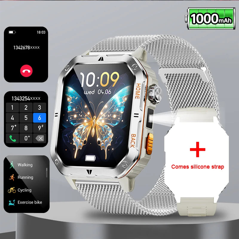 New GPS Smart Watch 2.01"inch Ultra HD Display Built-in GPS Compass Make/Receive Phone Calls 1000mAh Battery Braceletes Original