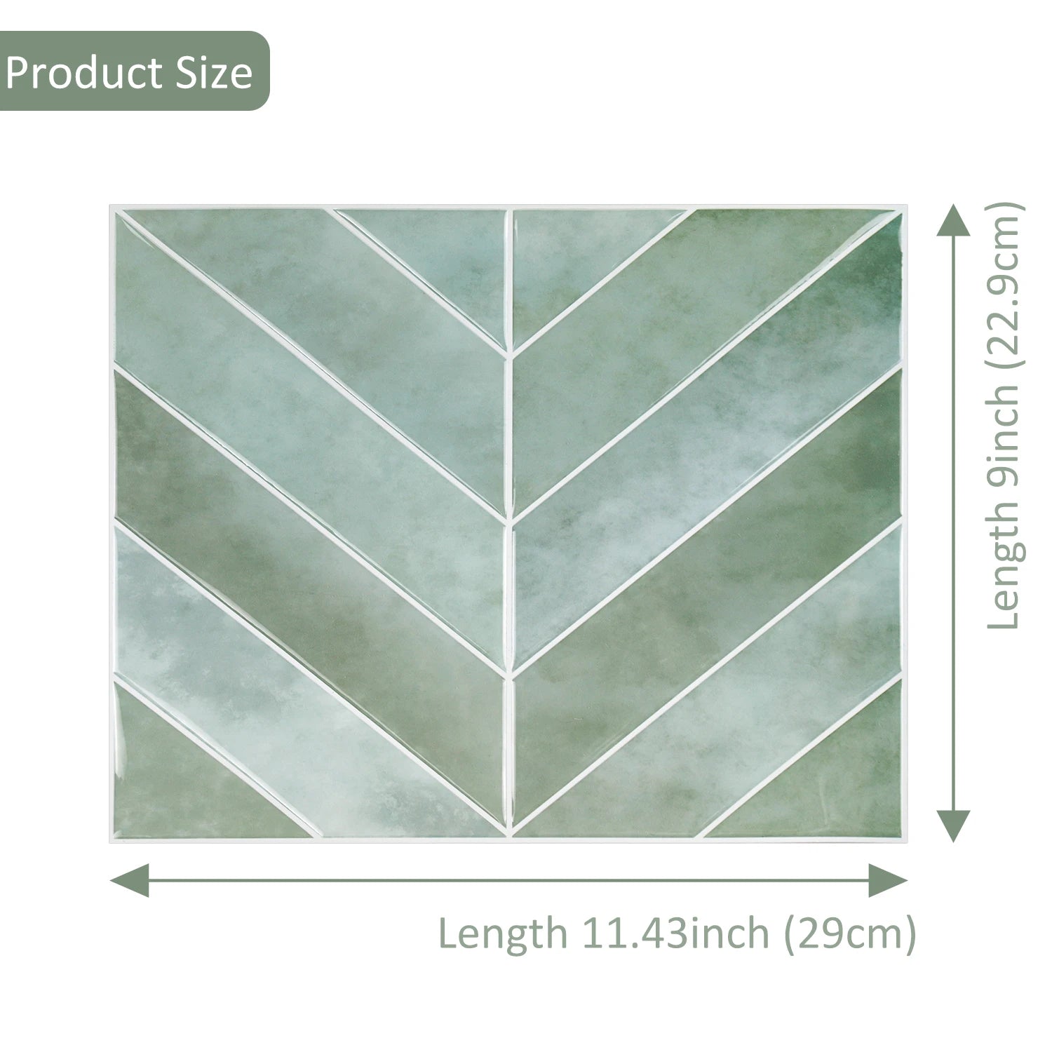 3 Sheets 3D Tile Pattern Wall Stickers Waterproof Heat Resistant Easy to Erase Self-Adhesive Wallpaper for Kitchen Bathroom