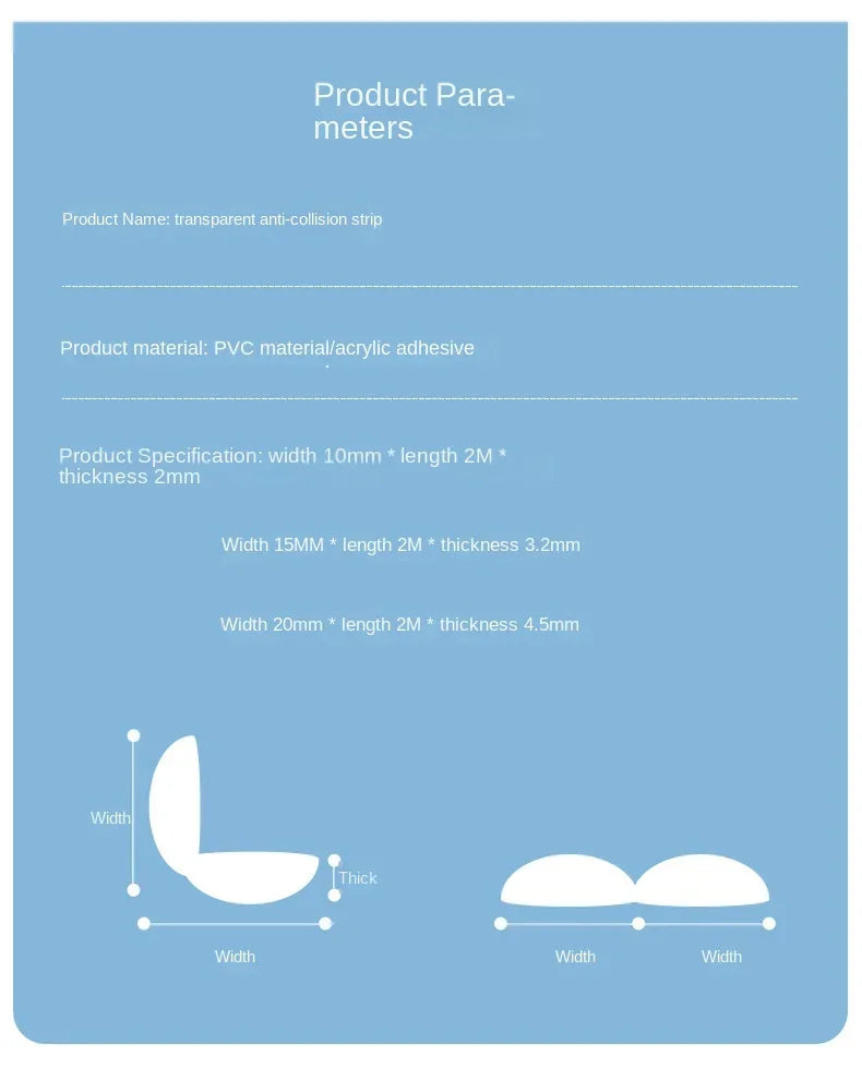 Children's Anti-collision Protection Strip Table Edge Anti-collision Angle Protection Transparent Self-adhesive Anti-collision