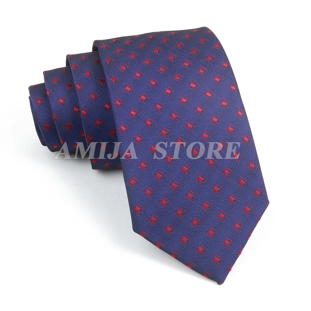 Cà vạt nam cao cấp chấm bi xám 6.5cm thời trang