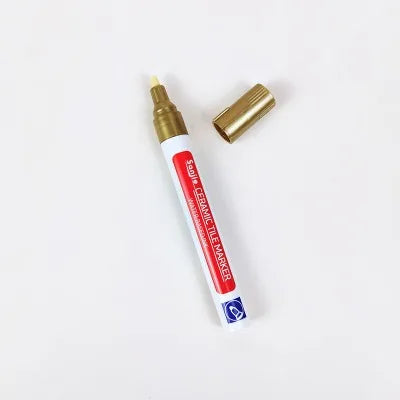 Ceramic Tile Pen Wall Grout Restorer Pen Repair Marker Grout Filler Pen for Restoring Tile Wall Floor Bathrooms Kitchen White