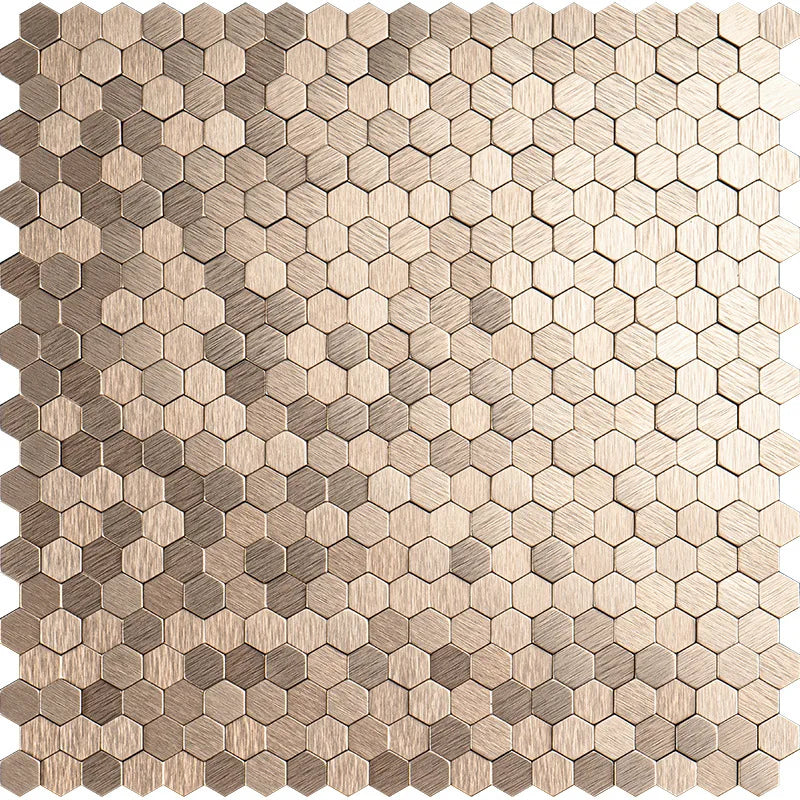 Mosaic Decorative Wall Stickers Aluminum-plastic Panel Self-Adhesive Moisture-proof Fireproof Bathroom Hexagon Tile Decoration