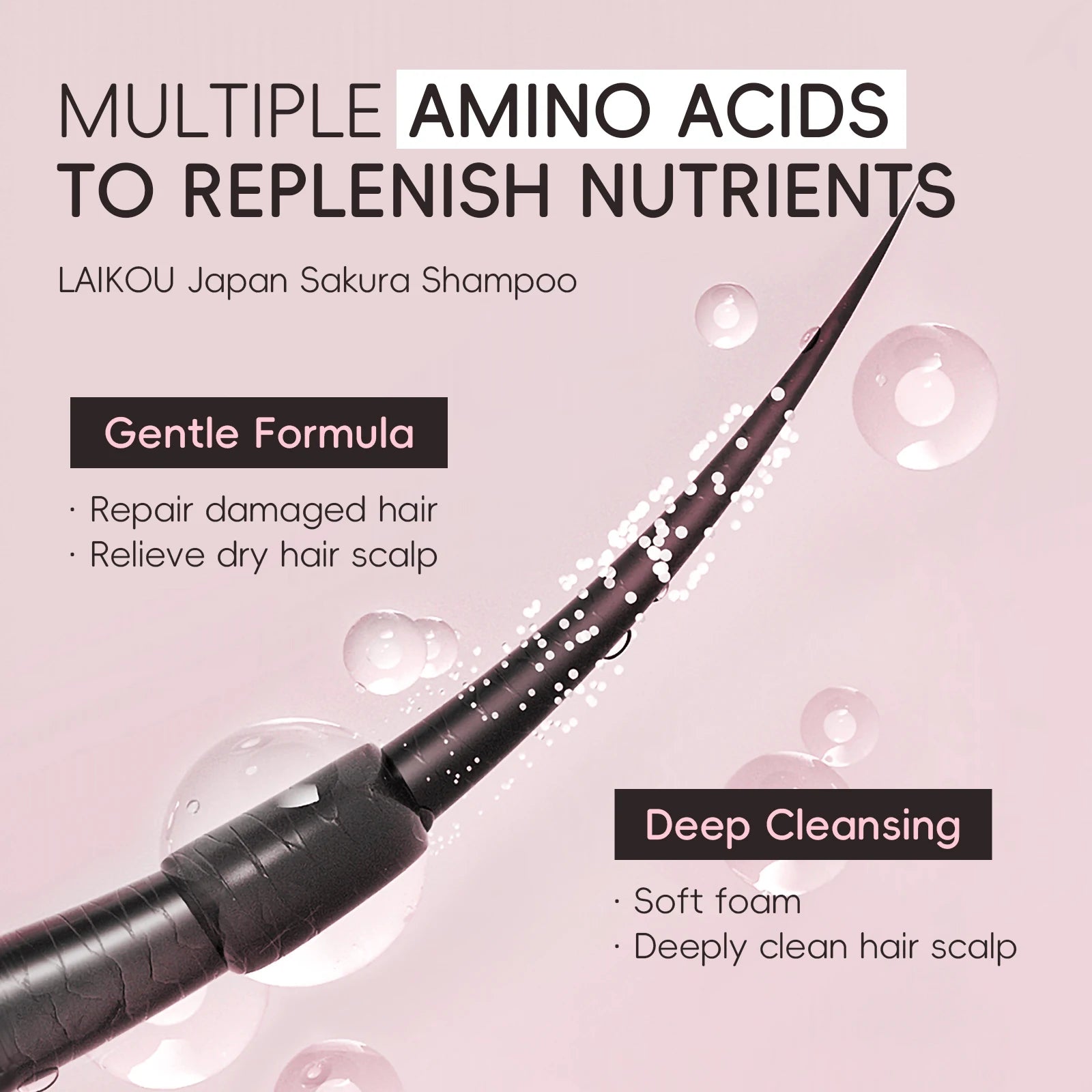 LAIKOU Dầu Gội Hoa Anh Đào Nhật - Phục Hồi & Mượt Tóc