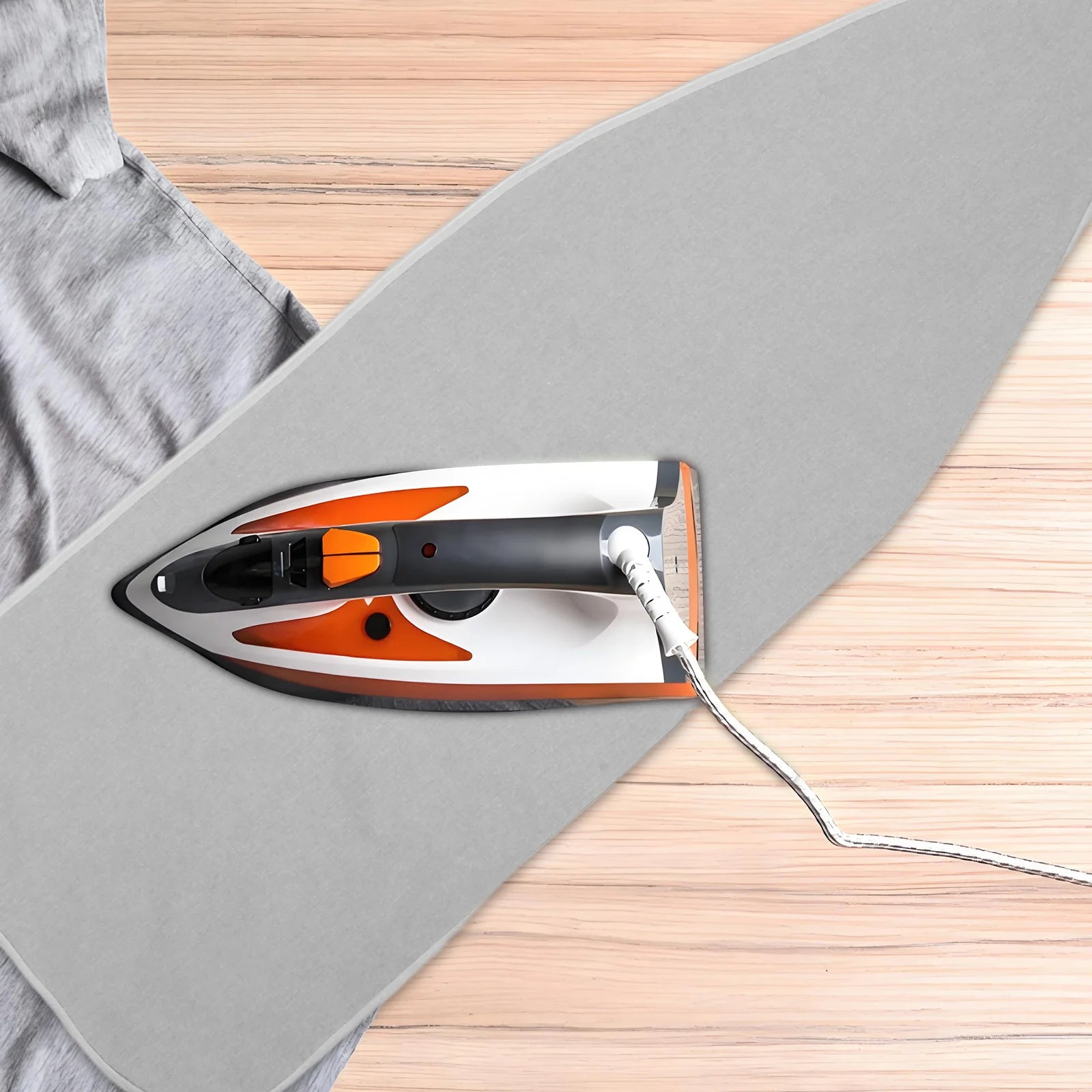 Ironing Board Cover 120 X 41Cm Silver Universal Fit For Home Professional Use Thick Cotton Padded Heat Resistant Tabletop