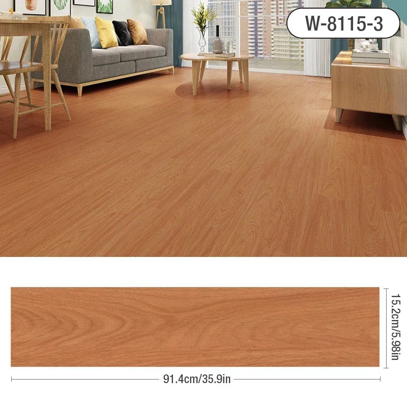 Self-adhesive Wood Grain Floor Wall Stickers Modern Style PVC for Living Room Toilet Kitchen Home Floor Decor Waterproof Sticker
