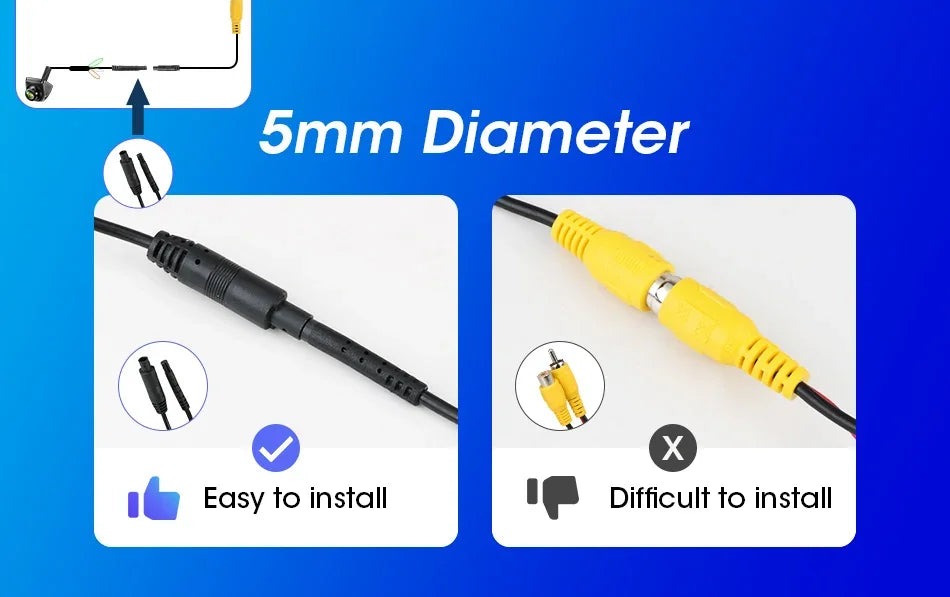 720P HD Rear Camera 170° Wide Angle IP68 Waterproof