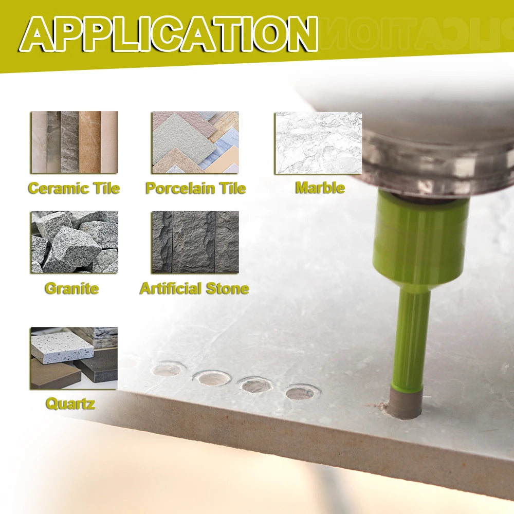 SANLEETEK Dry Diamond Drill Bit Set 8mm Tile Hole Saw Drill Bits for Granite Marble Ceramic Tile Core Drill Bits with M14 Thread