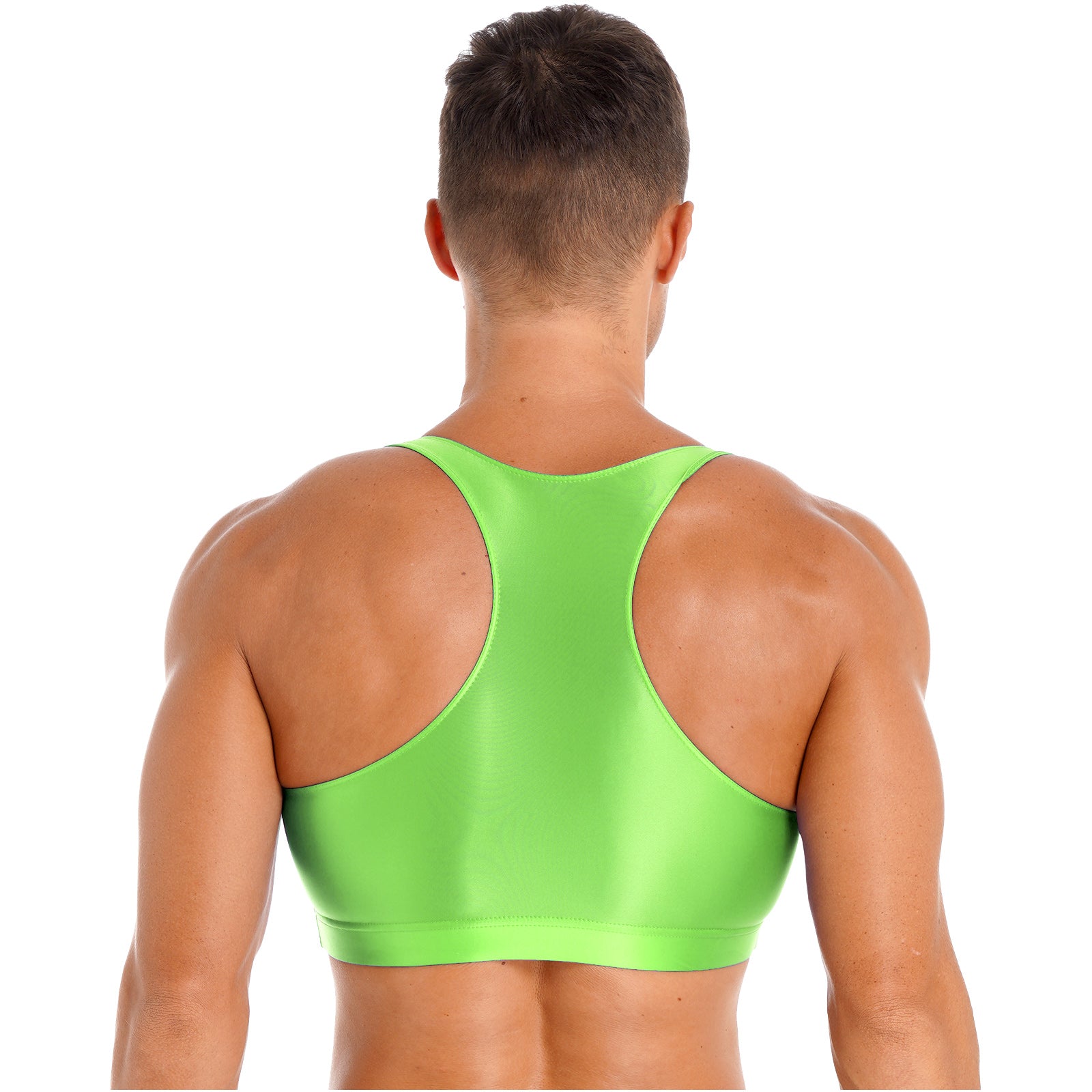 Áo Croptop Nam Thể Thao Bóng Đẹp U Neck Tập Gym Yoga