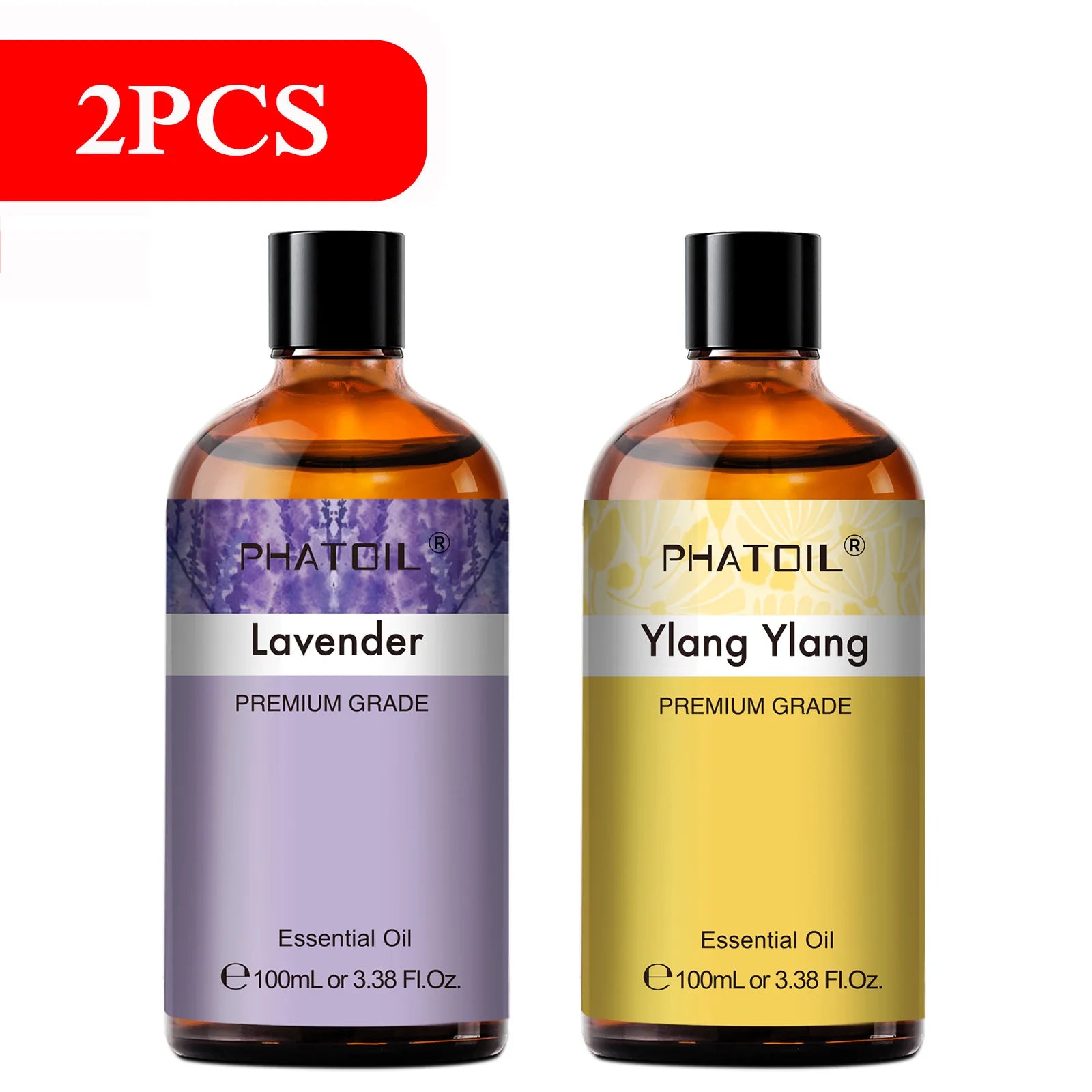PHATOIL 100ML Eucalyptus Rose Essential Oils Lavender Indian Sandalwood Bergamot Cinnamon Lemongrass Essential Oils For Skin - Daisan Mart