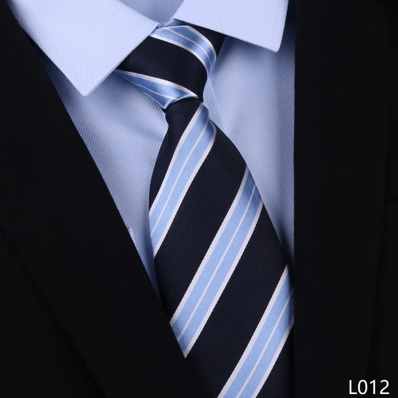 Cà Vạt Lụa Tơ Tằm Nam Cao Cấp Họa Tiết Sọc 8CM