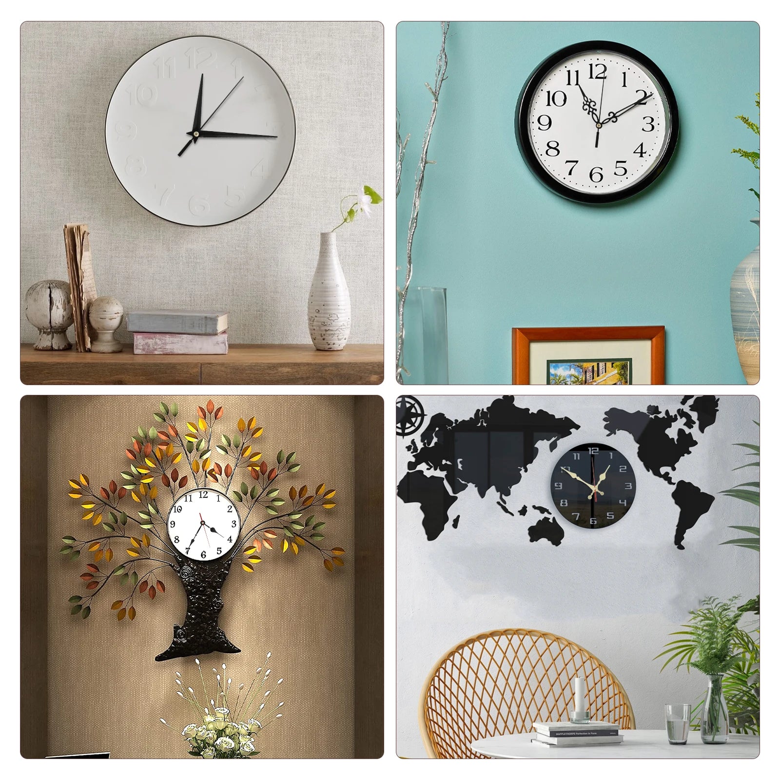 Bộ Máy Đồng Hồ Thạch Anh Im Lặng + 10 Kim Nhôm DIY