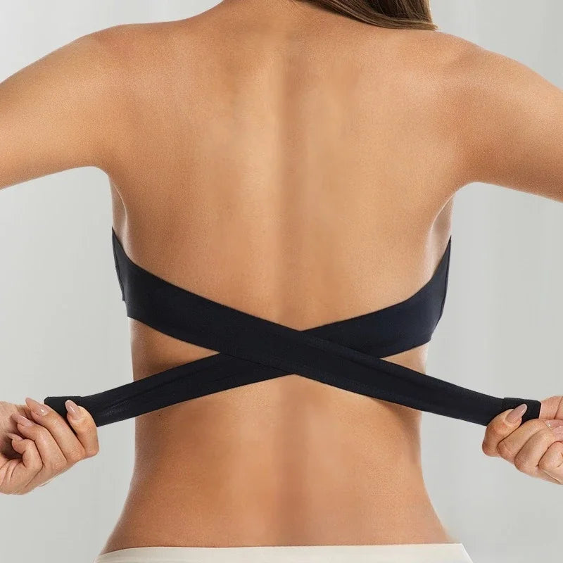 Women's Wireless Push-Up Bra Enhances Smooth Back Beauty