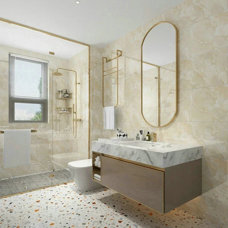 Imitation Ceramic Tile Wall Sticker Wallpaper Self-adhesive 3D Wall Decoration Bathroom Waterproof Marble Kitchen Wall Stickers