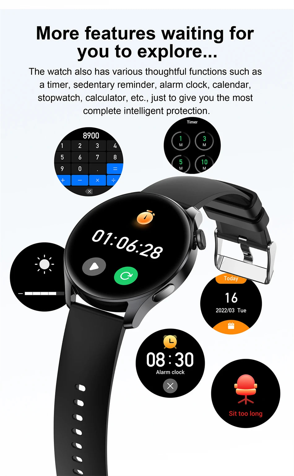 Smart Watch 4 Pro Waterproof, Bluetooth Calling