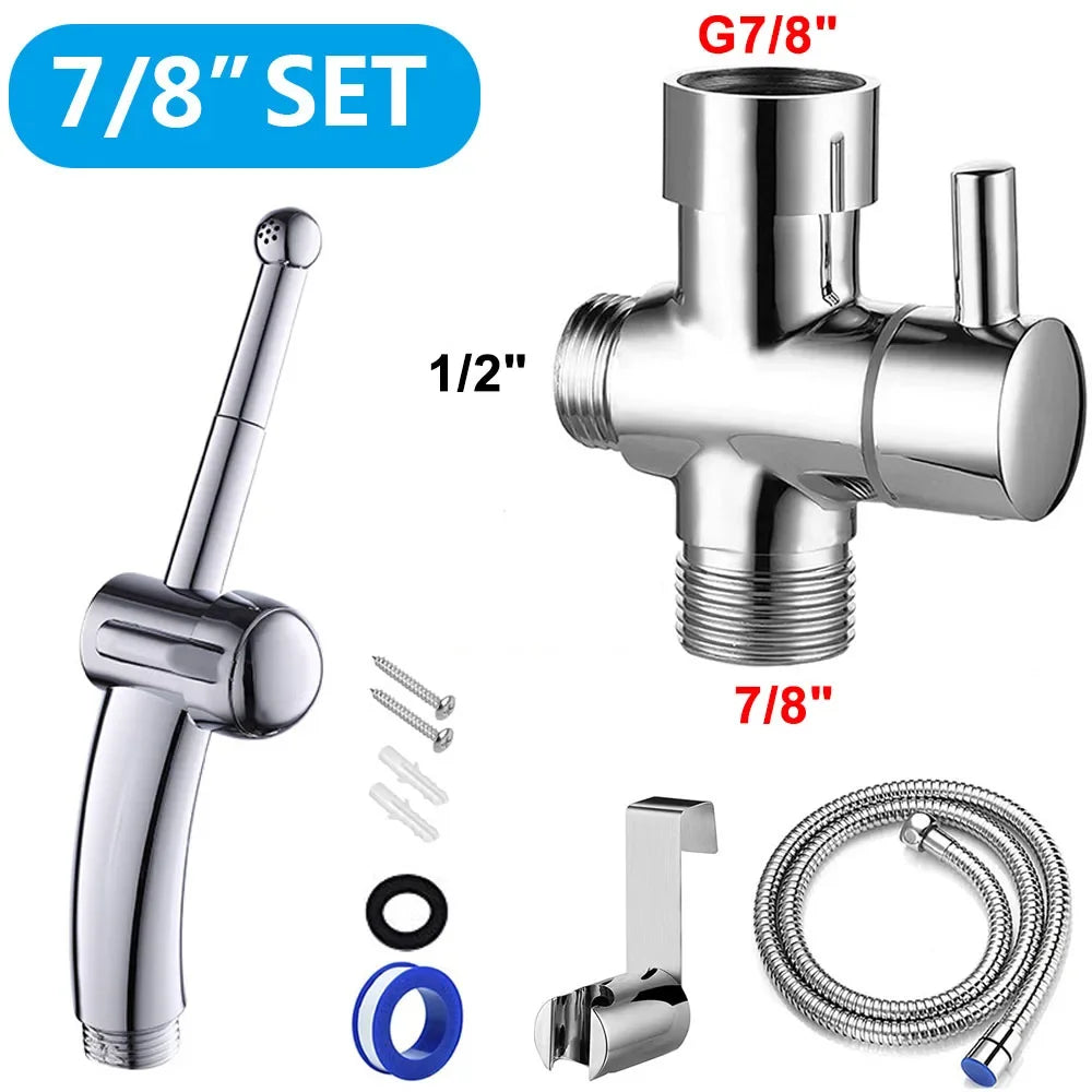 Shower Clean Body Woman Washer Spray Gun Head Vagina Flushing Toilet Bottom Vaginal Anal Implement Shower Head Bidet Set