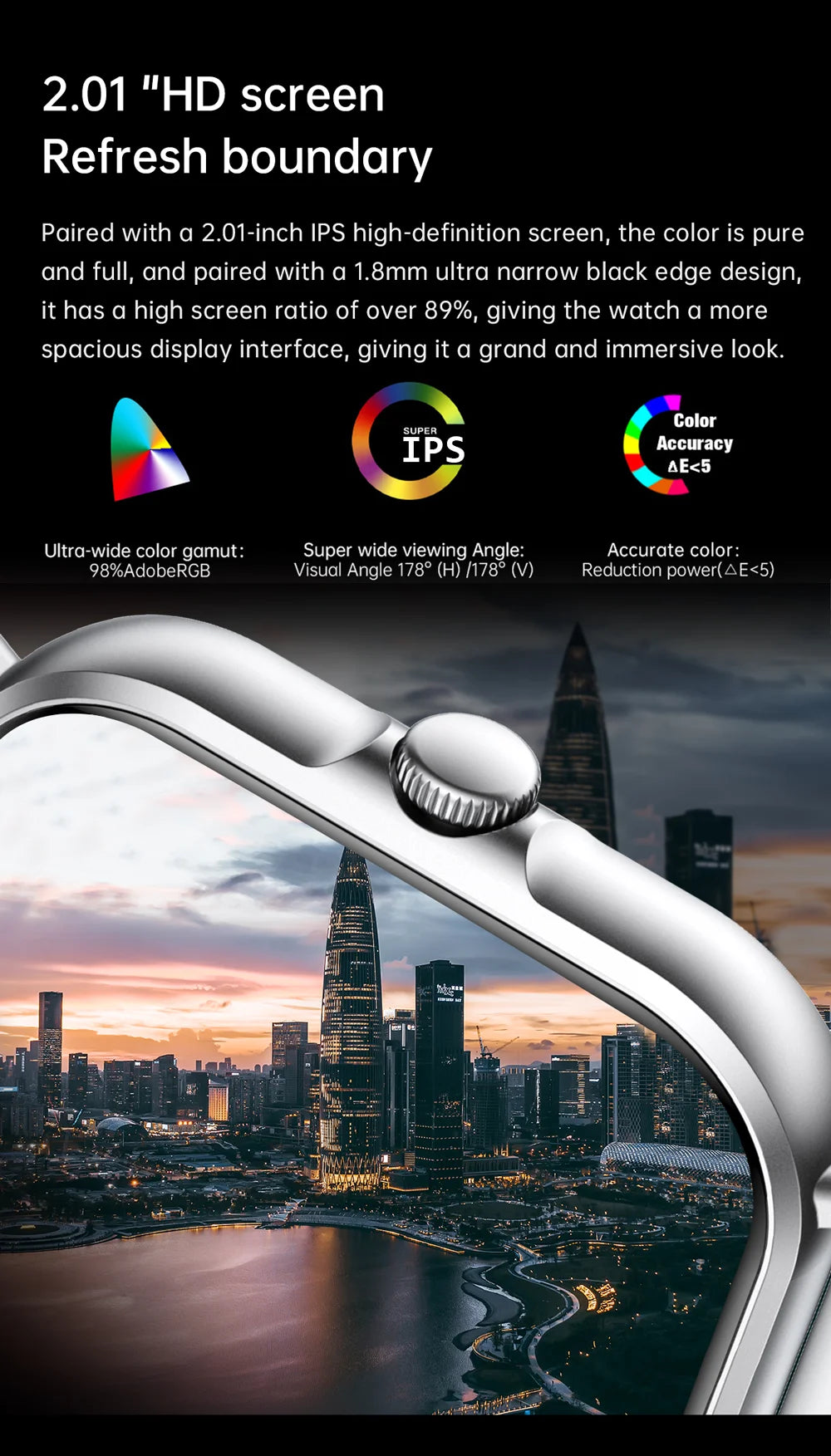 Đồng Hồ Thông Minh 2025 2.01 Gọi Nhạc Thể Thao Chống Nước