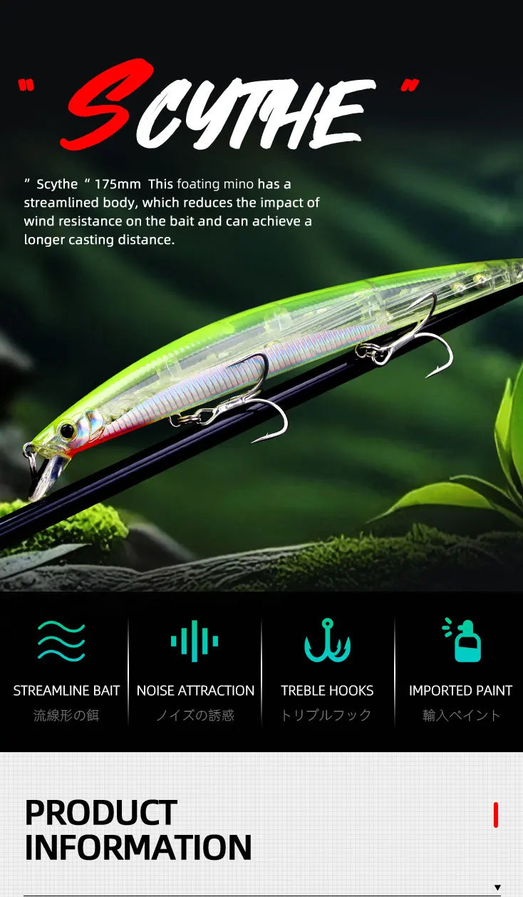 Magic Works 175mm Jerkbait Floating Sea Fishing Lure