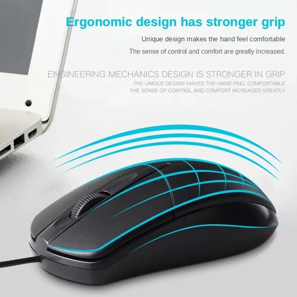 USB Wired Computer Mouse Optical Mouse Gamer PC Laptop Notebook Computer Mouse Mice With 3 Buttons for Office Home Use