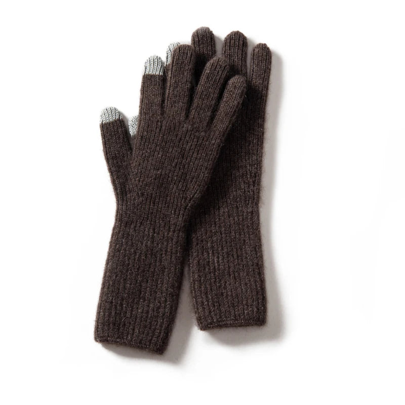 Găng Tay Nữ Len Cashmere Mềm Ấm, Cảm Ứng Mùa Đông - Daisan Mart
