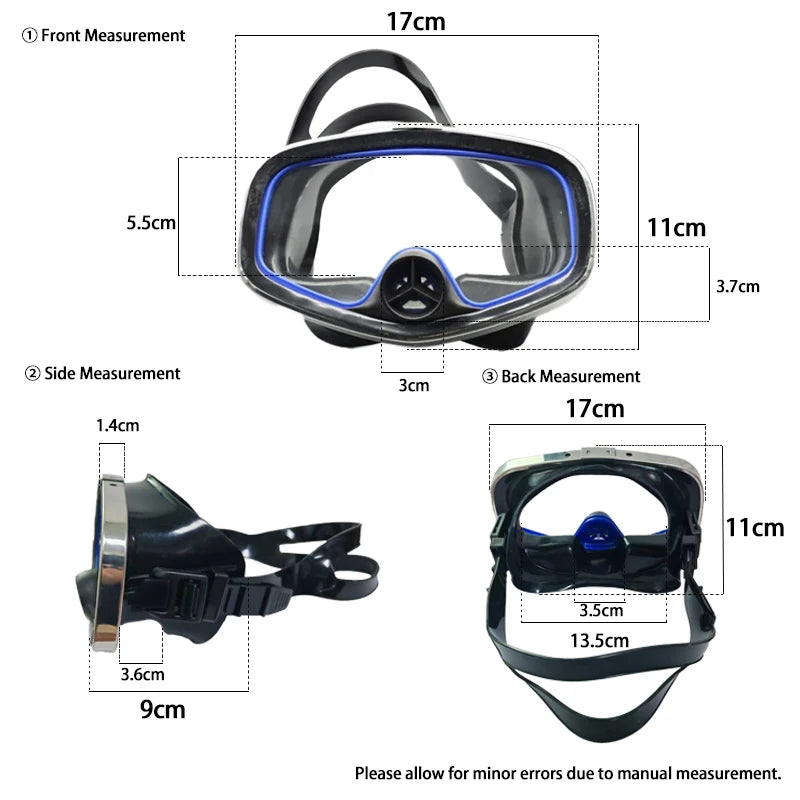 Mặt Nạ Lặn Chuyên Nghiệp Người Lớn Chống Sương Mù
