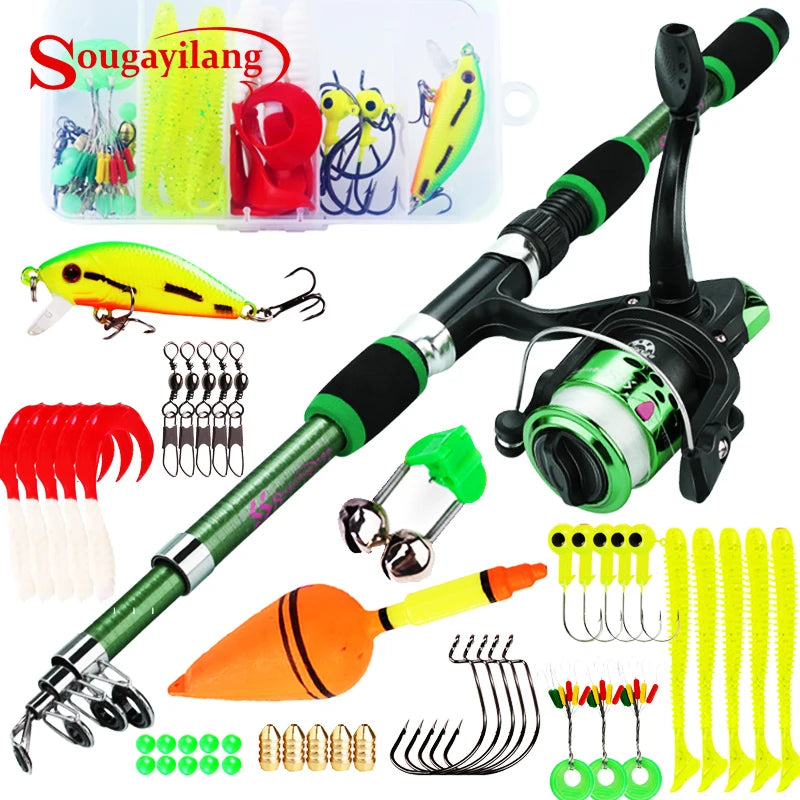 Bộ Cần Câu Rút Gọn 1.8M Sougayilang Combo 5kg