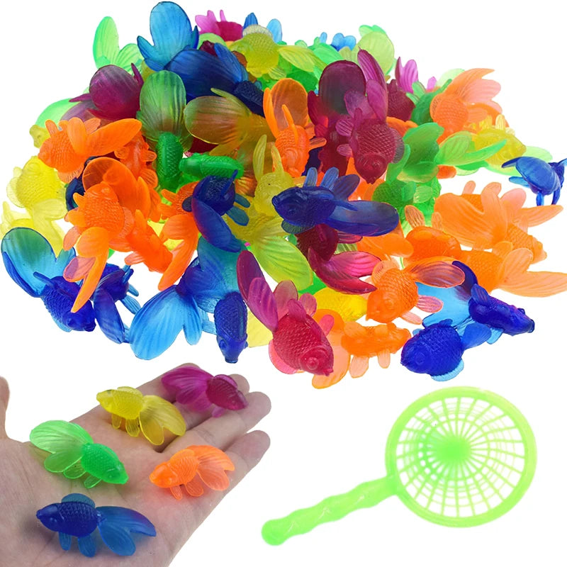 Simulated Goldfish/Gemstone Plastic Summer Pool Decoration Fishing Accessory Diving Prop Entertainment Water Play Equipment TMZ