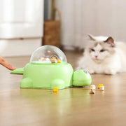 Pet Puzzle Turtle Leak Feeder, Press-Type Food Dispenser for Cats/Dogs, Interactive Slow Feeding Toy &amp; Auto Snack Dispenser
