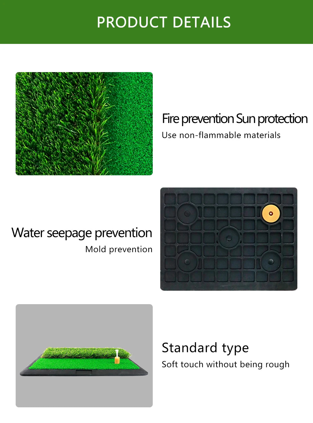 Thảm Tập Golf Mini Trả Bóng, Thảm Cỏ Nhân Tạo Di Động