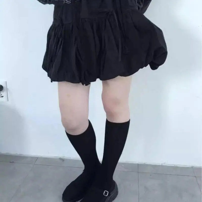 Yedinas Gothic Ball Gown Mini Skirt Women Summer 2024 Bow Korean Fashion Elastic Waist Pleated Short Skirt For Women Y2k Chic - Daisan Mart