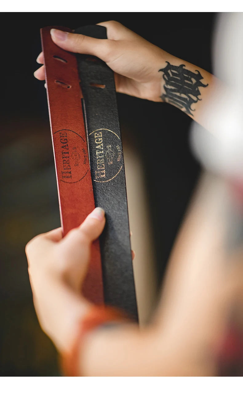 Thắt Lưng Da Bò Cao Cấp Maden Vintage Cho Nam Nữ