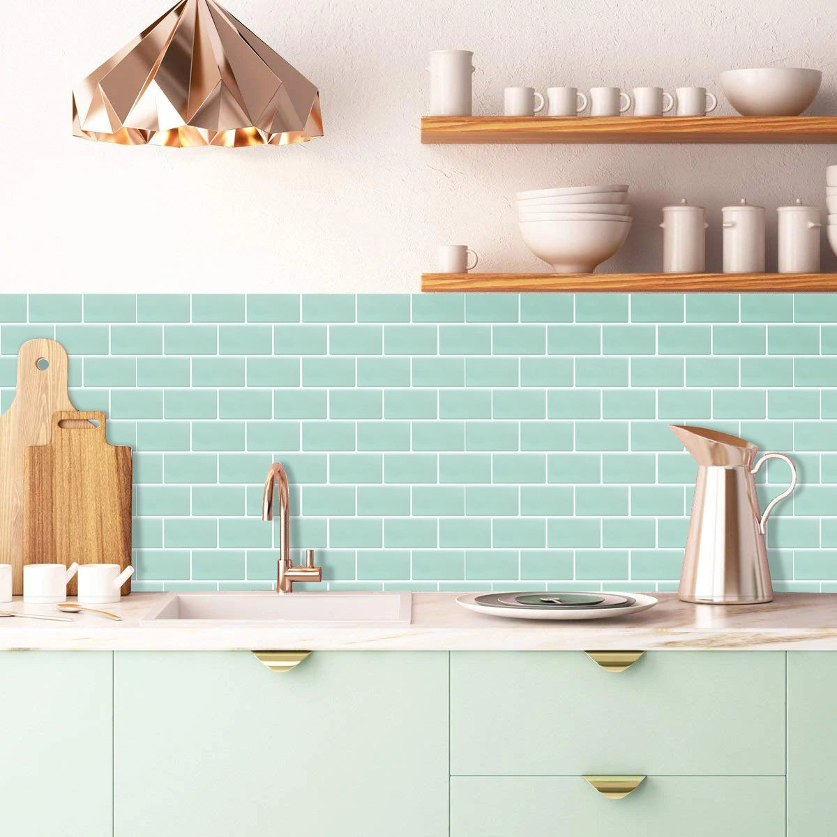 Vividtiles 3D Vinyl Waterproof Kitchen Backsplash Wall Sticker Peel and Stick Wallpaper Premium Strong Ahesive Tile Decals