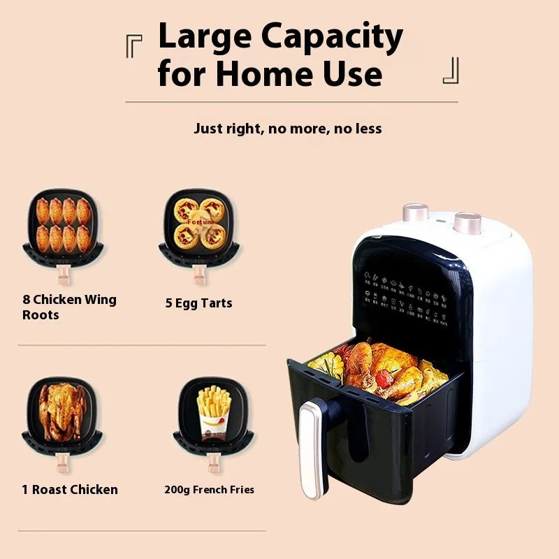 6L Air fryer Electric Air Fryers Oil-free Automatic Large capacity multifunctional air electric fryerully automatic all-in-one