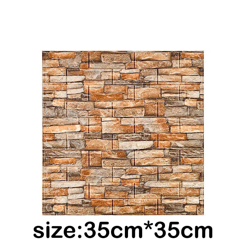 Giấy Dán Tường 3D Giả Gạch Chống Thấm 12 Miếng - Daisan Mart